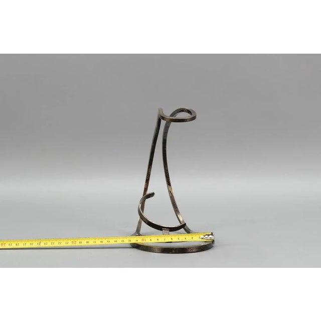 Art Deco French Silvered Brass Bottle Holder For Sale - Image 18 of 18