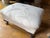 White Mid-Century Period Chippendale Style Upholstered Footstool in White For Sale - Image 8 of 9