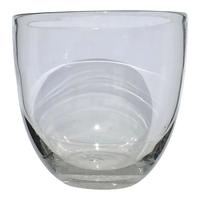 Modern Heavy Crystal Vase For Sale