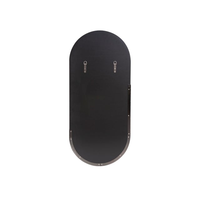 Gray Dante Stainless Steel Gray Capsule Mirror For Sale - Image 8 of 11
