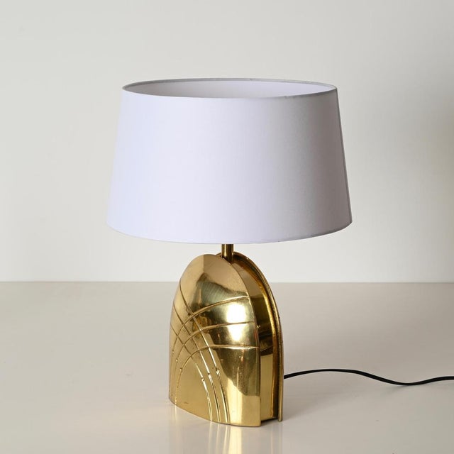 Large Vintage Italian Brass Table Lamp by Paolo Piva, 1970s For Sale - Image 12 of 16
