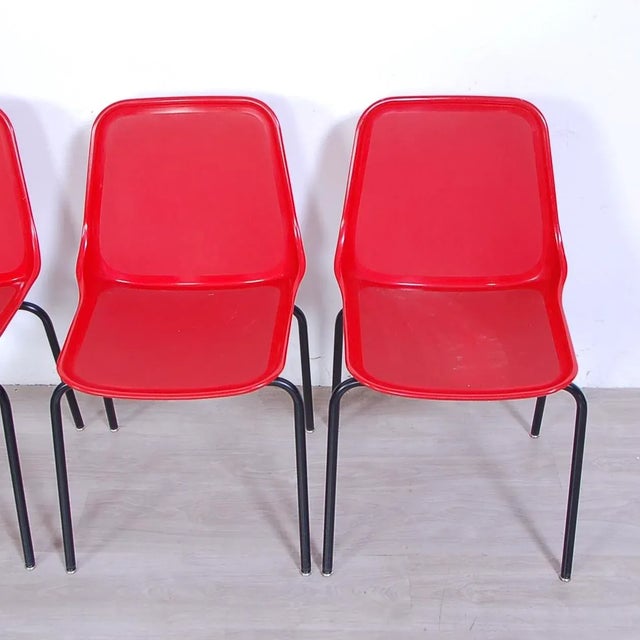 Metal Dining Chairs from MIM, 1960s, Set of 4 For Sale - Image 7 of 11