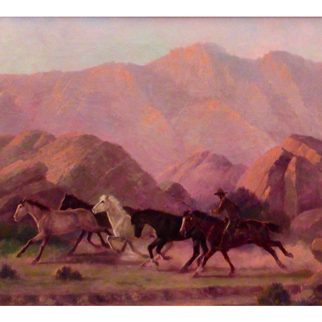 Charles Damrow Western Scene C. 1960 Painting For Sale In San Francisco - Image 6 of 12