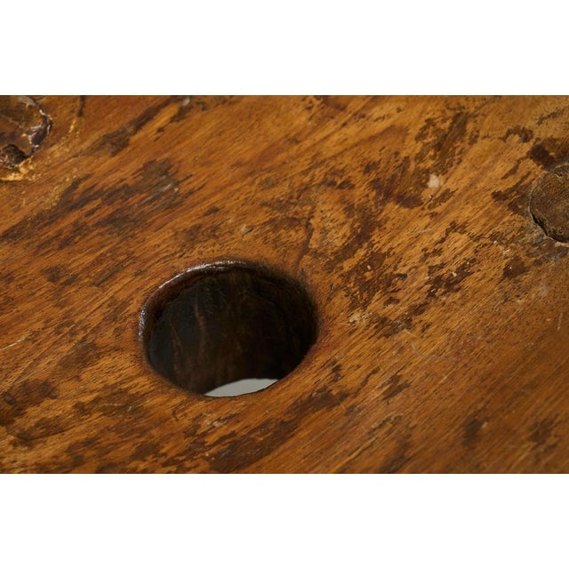 Provincial Sculptural 3-Legged Vernacular Chair in Oak, France, 1900s For Sale - Image 11 of 14