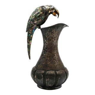 1960s Mexican Malachite Pitcher by Los Castillo For Sale