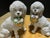 Charming and highly detailed, this vintage pair of white porcelain poodles brings delightful mid-century whimsy to any...