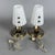 Vintage Table Lamps in Opaline Pleated Glass and Gold Metal, 1960s, Set of 2 For Sale - Image 3 of 11