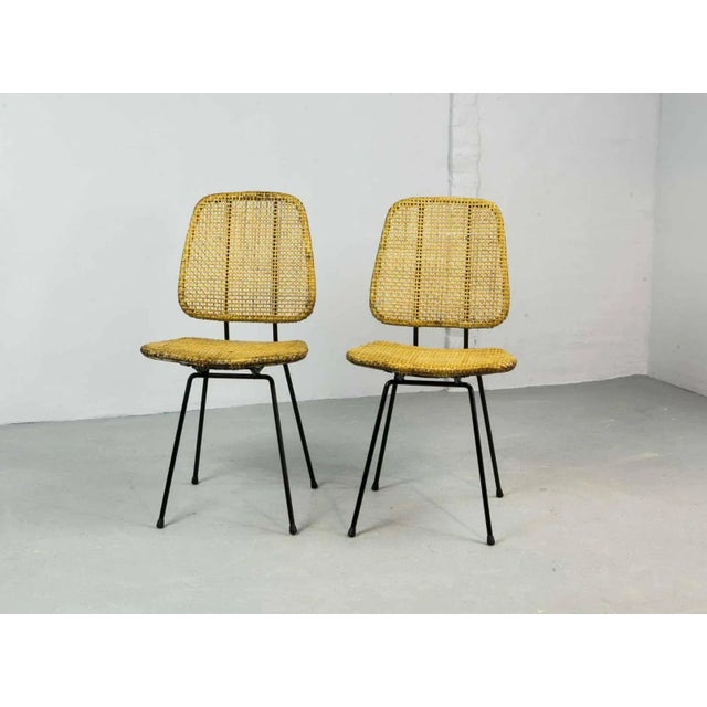 Cane Chairs by Dirk Van Sliedregt for Rohé Noordwolde, 1950s, Set of 2, in None conditions. Designed 1950 to 1959