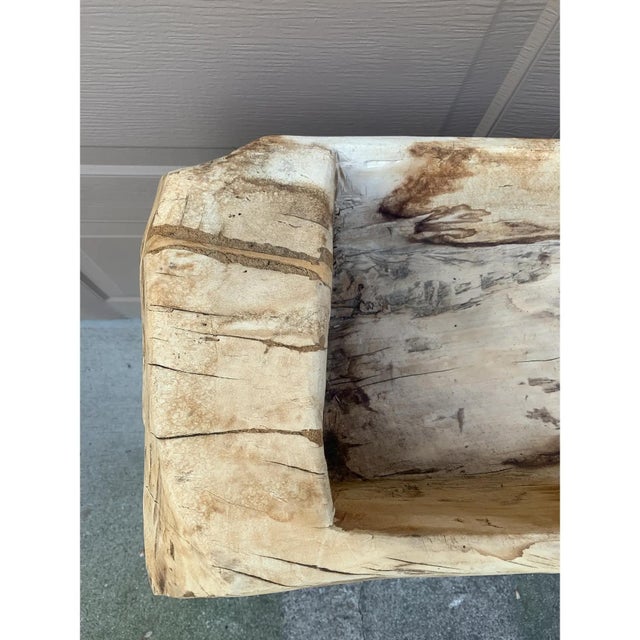 Wood 19th Century French Rustic Dough Trough With Timeworn Patina For Sale - Image 7 of 12