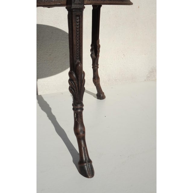 Antique Cast Iron Side Table with Black Marble Top by E.G. Zimmermann, Hanau, 1890s For Sale - Image 11 of 18