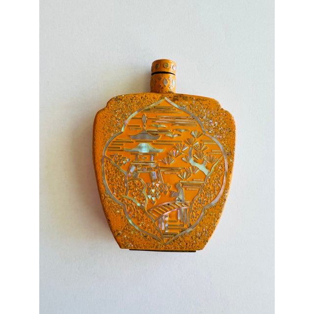 Unusual Antique/Vintage Lac Burgaute Snuff Bottle – Ochre with Qianlong Inscription Add a unique and intriguing piece to...