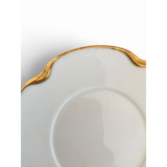 White Antique 1900s Haviland Limoges "Silver Anniversary" Porcelain Ramekins & Saucers - Set of 8 For Sale - Image 8 of 11
