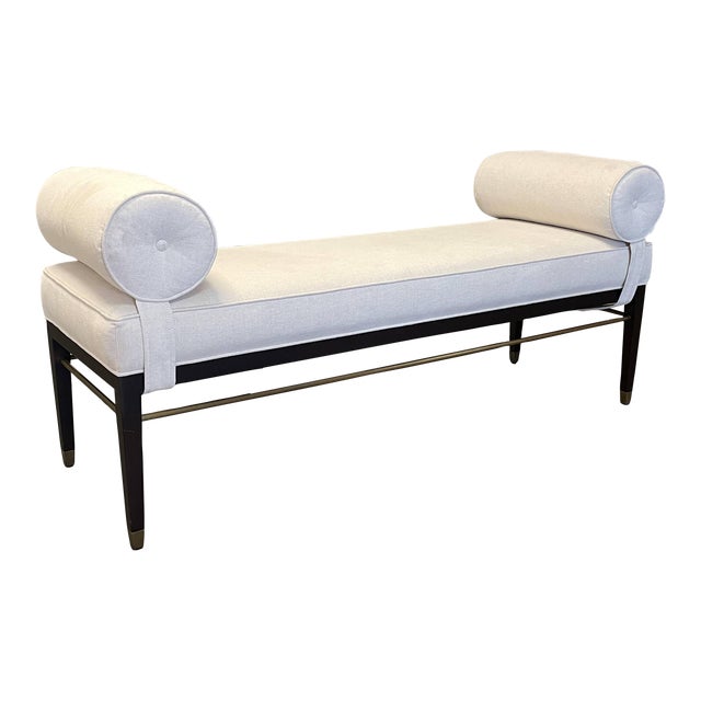 Bolster Arm Bench Attributed to Vanguard Chairish