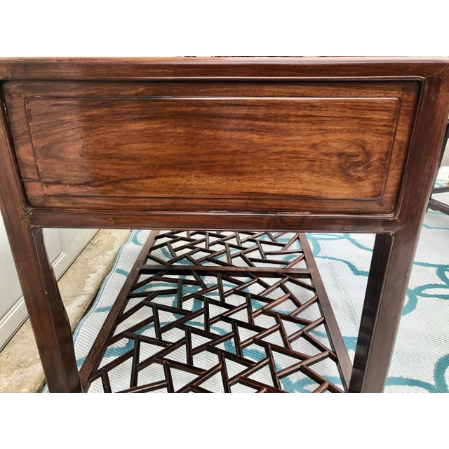 Set of 2 Chinese 19th Century Huanghuali Writing Desk With Chair Set For Sale - Image 9 of 13