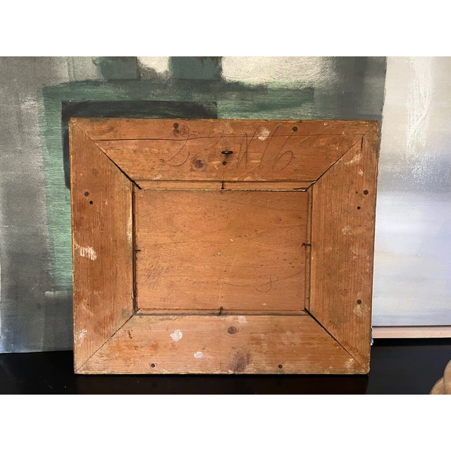 Mid 19th Century Signed and Framed French Oil Painting on Wood For Sale - Image 14 of 14