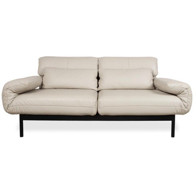 Plura Leather Two-Seater Beige Manual Function Sofa from Rolf Benz For Sale - Image 16 of 16