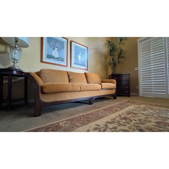 Boho Chic 1980s 3 Seater Designer Rattan Sofa by Lacor For Sale - Image 3 of 4