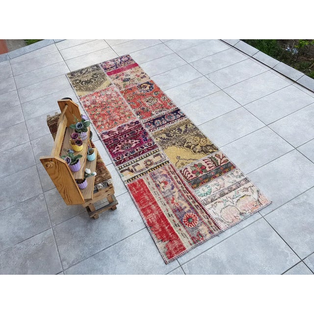 Beige Vintage Wool Anatolian Carpet For Sale - Image 8 of 10