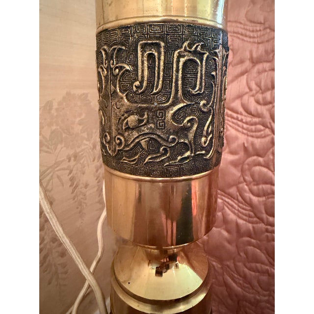 Mid-Century Modern 1969 Model Magesty Brass Pedestal Telephone Hollywood Regency Style For Sale - Image 3 of 8