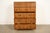 1970s Drexel Heritage Mid-Century Modern Hollywood Regency Campaign Walnut Highboy Dresser, 1970s For Sale - Image 5 of 15