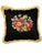 Cabin Set of 4 Vintage Petit Point Floral Needlepoint Pillows With Gold Fringe Trim For Sale - Image 3 of 12