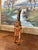 Wood Hand-Carved Painted Wooden Giraffe Sculpture With Black Markings. For Sale - Image 7 of 9