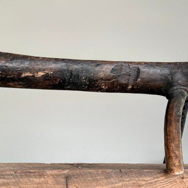 Antique Folk Art Hand Carved Zoomorphic Naive Footstool For Sale - Image 9 of 11