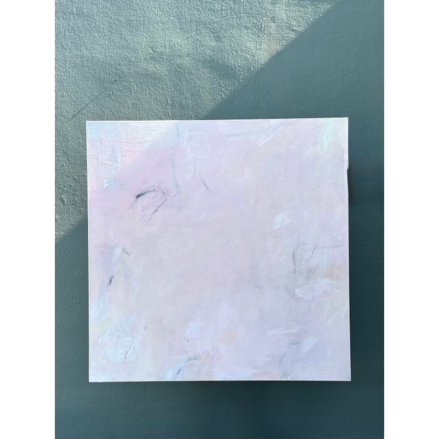 This mesmerizing large-scale abstract oil painting, signed on the reverse by artist Gielen (2022), offers a serene...