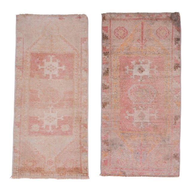 Distressed Small Vintage Turkish Rug 1'6" X 3'1" For Sale