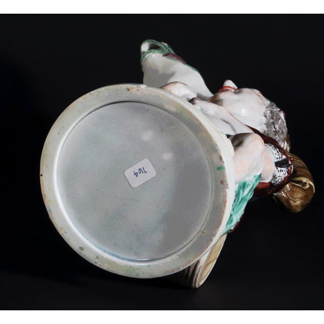 English Staffordshire Pearlware Pottery Large Bacchus Jug For Sale - Image 11 of 11