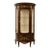 French Rococo Curio Cabinet – Ornate Gold Leaf Display Case With White Tufted Velvet Interior For Sale
