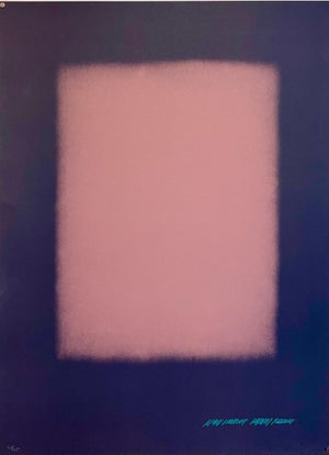 Eric Orr, Abstract Color Field Gradient Lithograph Eric Orr Poligrafia Barcelona LA Artist, 1989