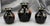 Greek Revival set of three amphora vases by Bates, Brown-Westhead, and Moore, England, 1859-1861. Mythological red-figure...