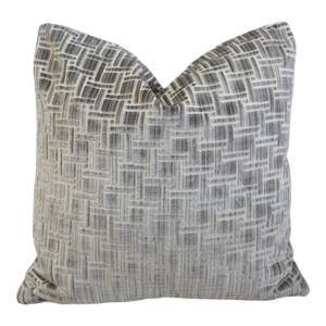 Designer Cut Velvet Modern Feather/Down Pillow