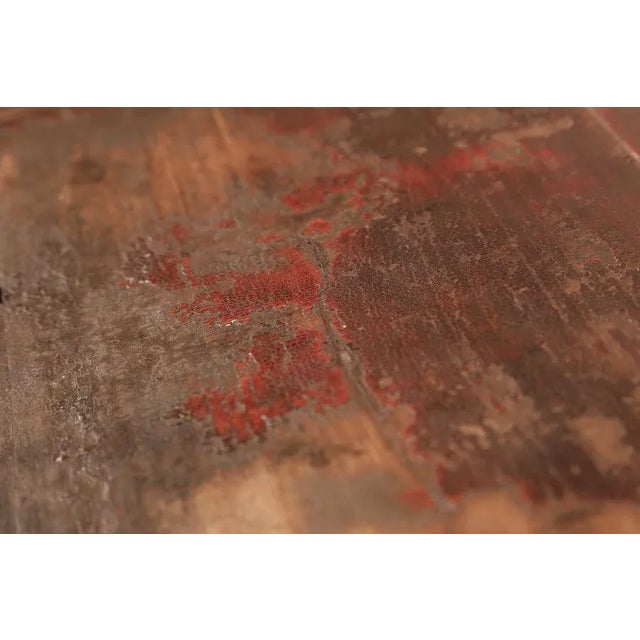 Red 19th Century Chinese Red Lacquer Console Table For Sale - Image 8 of 11