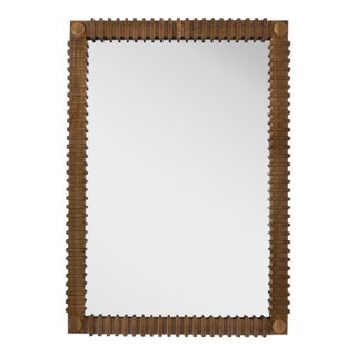 NOIR Rift Mirror, Teak For Sale