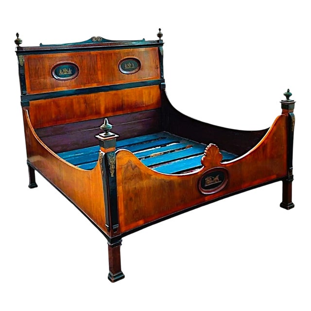 Large Antique Empire Bed, Early 19th Century For Sale