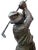 Metal Modeled Vintage Patinated Bronze Figure of a Golfer For Sale - Image 7 of 12