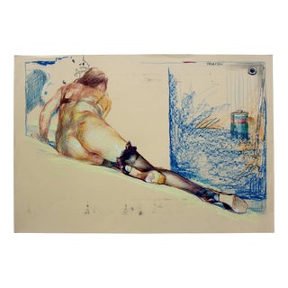 Leszek Zegalski, Nude, 2018, Mixed Media on Paper For Sale