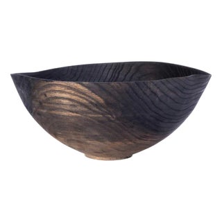 Ebonised Oak Hand Turned Bowl from Tyler & Tara For Sale