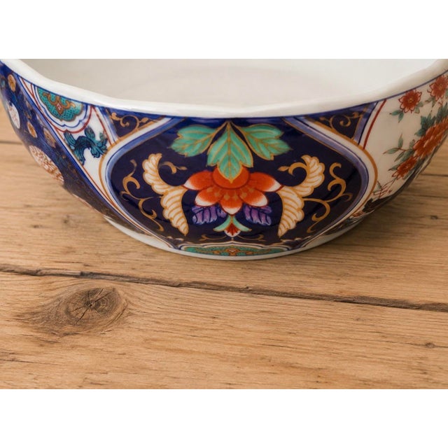 Vintage Japanese Arita Imari Peacock Bowls Signed - Set of 12 For Sale - Image 9 of 10