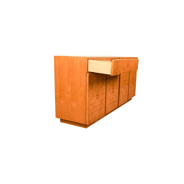 Wood 1970s Mid-Century Milo Baughman Style Burl Wood Sideboard For Sale - Image 7 of 12