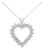 .925 Sterling Silver 1/4 Cttw Miracle Set Diamond Open Heart 18" Pendant Necklace (I-J Color, I3 Clarity) For Sale