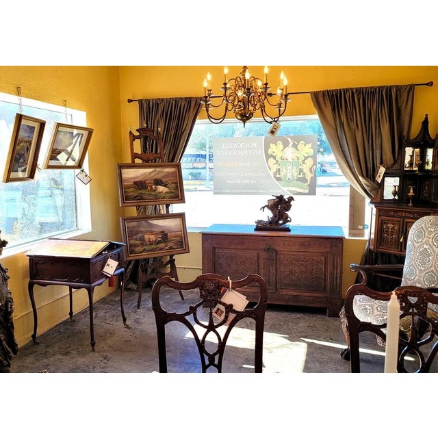 Pair of 19c Oils on Canvas of Highland Cattle by John W Morris For Sale - Image 4 of 9