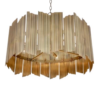 20th Century Brutalist 4 Light Chandelier For Sale
