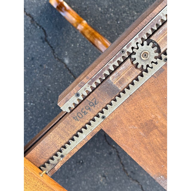 Vintage Ethan Allen Round Pedestal Dining Table With One Leaf For Sale - Image 11 of 12