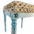 Mid 20th Century French Louis XVI Style Blue Painted Footstools With Brass Accents & Polka Dot Cut Velvet - A Pair For Sale - Image 14 of 18