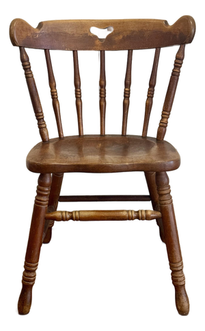Solid Hard Rock Maple Colonial, Pub Style Spindle Back Side or Dining Chair