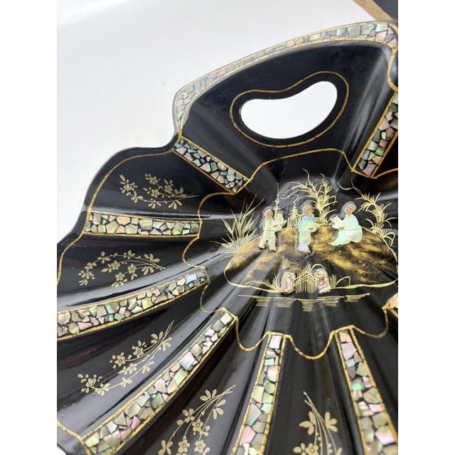 Napoleon III Papier-Mâché Catchall, France, 1880 For Sale - Image 10 of 12