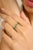 Green Zambian Emerald Stackable Wave Band Size 5 in 14k Solid Gold For Sale - Image 8 of 12
